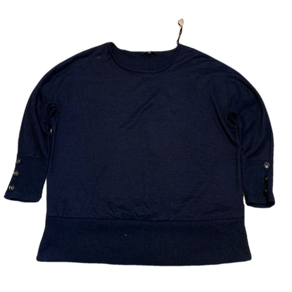 Lily Morgan Navy Blue Sweater with Button Cuffs XL - Picture 1 of 5